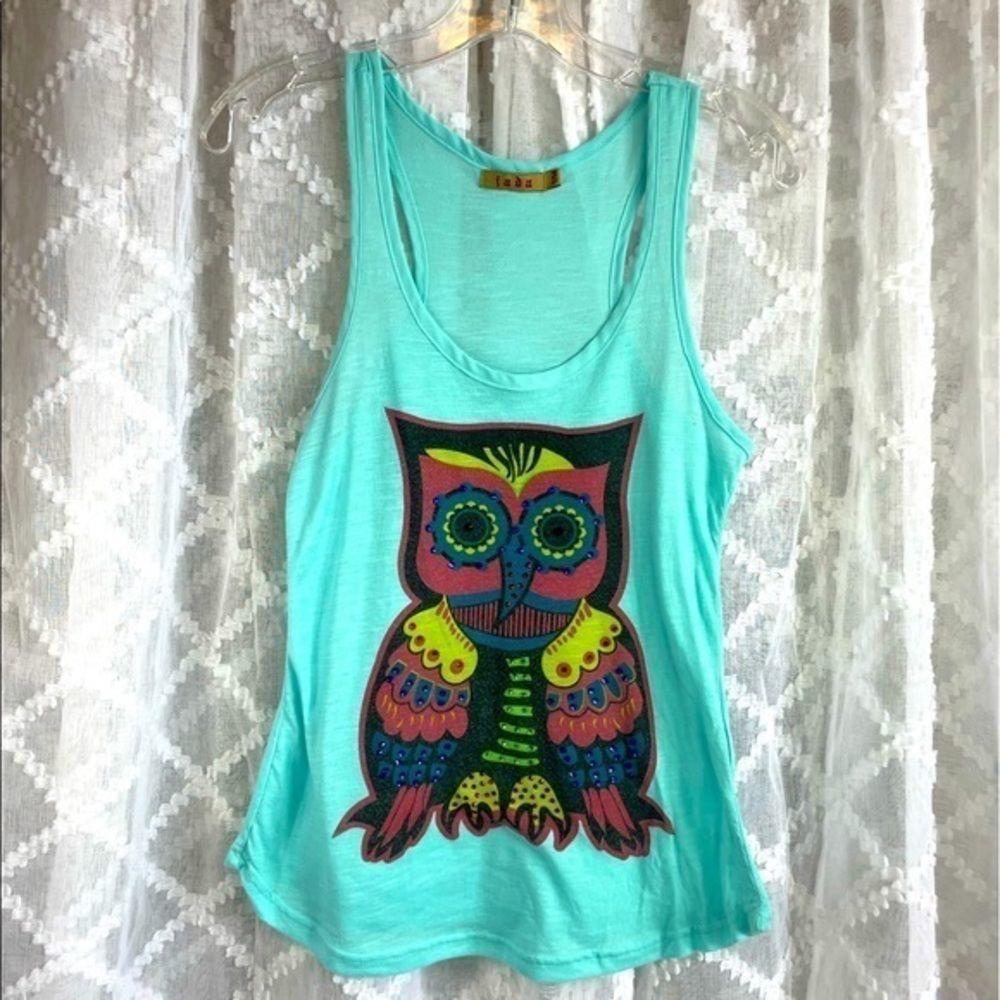 Owl Racer back with jewel embellishments